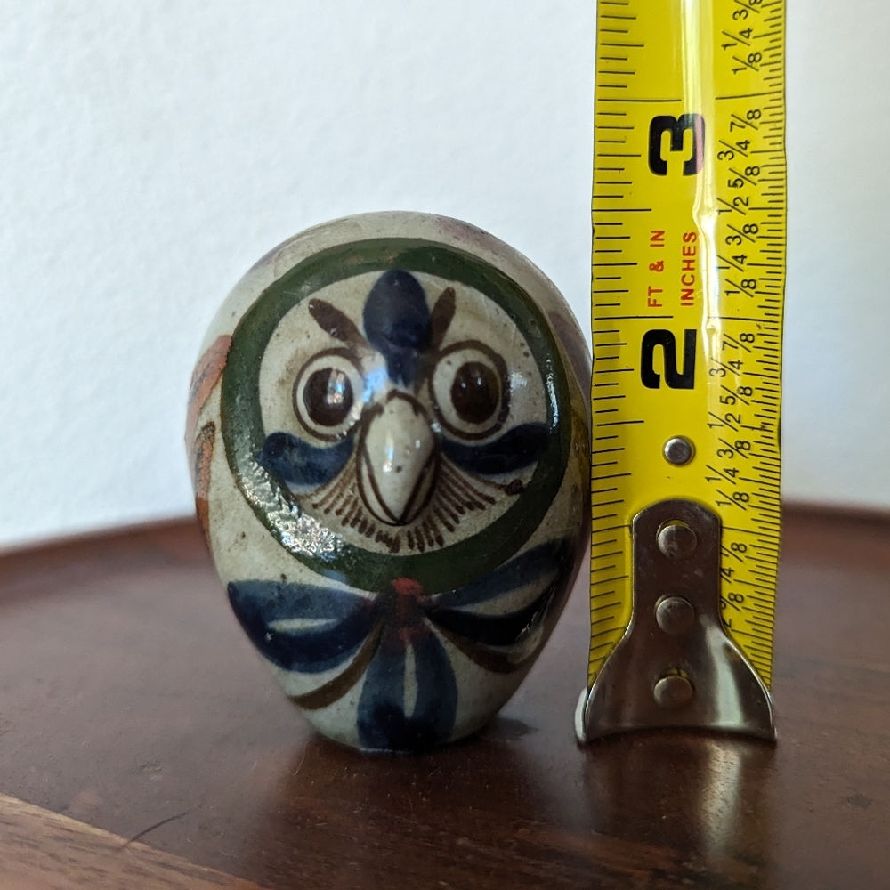 Jorge Wilmot Vintage Signed Tonala Mexico Pottery 2.5" Owl Figurine Folk Art MCM - Picture 13 of 15